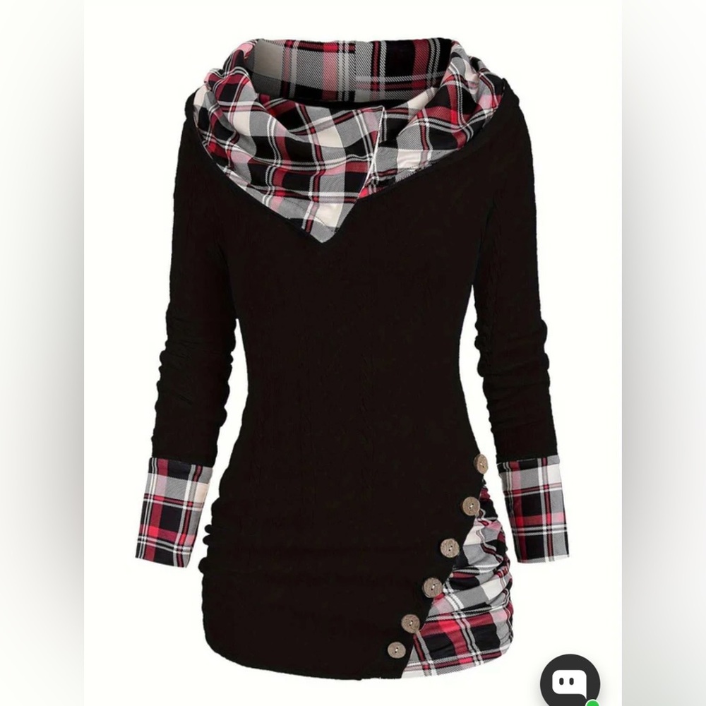 RETRO STAGE New 1940’s Style. Knit Sweater Button Hoodie.